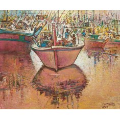 Chitra Pritam, 20 x 24 Inch, Oil on Canvas, Calligraphy Painting, AC-CP-302